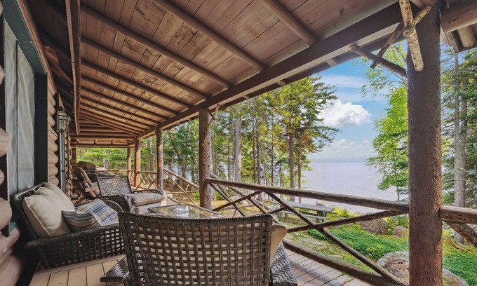 Rangeley House | Rock Ledge - Relax & Renew in turn-of-century log cabin with side cabin