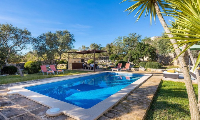 Arta Villa | Romantic Natural Stone Finca with Pool, Garden, Rooftop Terrace and Wi-Fi