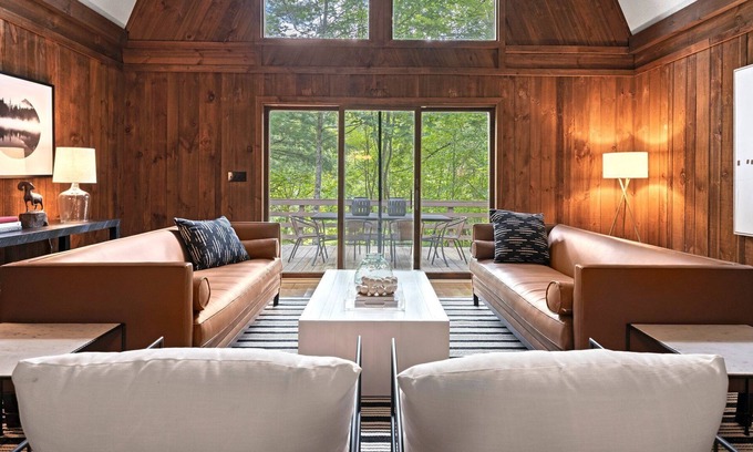 Mars Hill Cabin | Rustic Home w Hot Tub, Pool & Golf