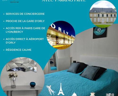 Orly Apartment | Séjour à Orly à 12 minutes d'Orly Airport et de Paris 14ème - AUX REFLETS PASTELS
