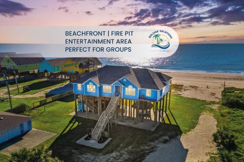 Port Bolivar House | Sea Height Spacious 4BR Getaway! Gulf Views & Gameroom Fun