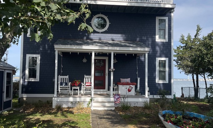 Seabrook House | Seabrook Beach waterfront harbor home Stunning views-dog friendly