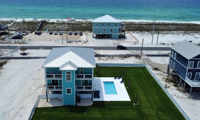 Navarre Beach House | Seas the Day-Gulf View Private Pool Home Across the Street from the Beach