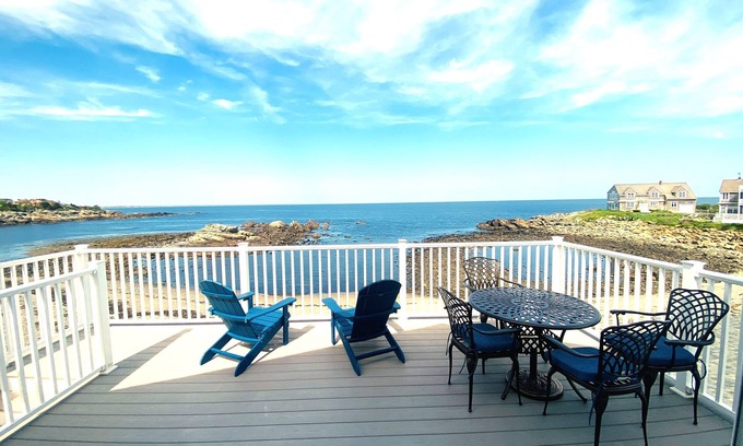 Ogunquit Villa | Seaside Serenity 2 Oceanfront Cottage with private beach Perkins Cove Ogunquit