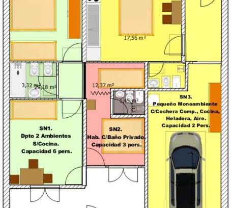 San Nicolas de los Arroyos Apartment | Serena Alojamientos San Nicolás 3 Unidades Funcionales