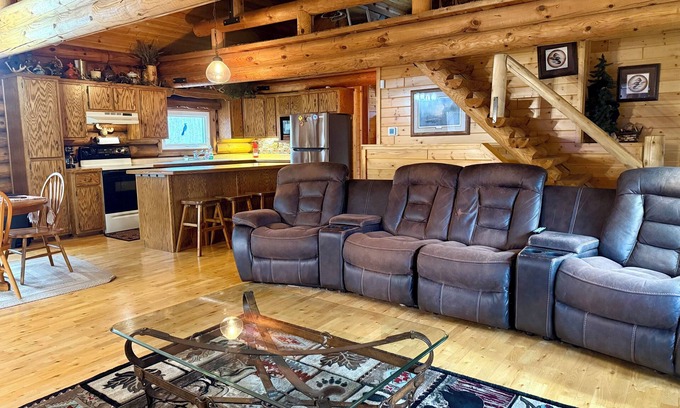 Webster Cabin | Serene Log Cabin in the Northwoods! 80 private acres! New 2025 renovations!