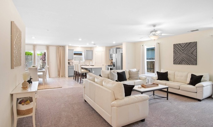 Merced House | Serenity, a tranquil 4-bed, 3-bath home minutes away from UC Merced.