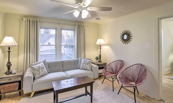 Sheboygan Apartment | Sheboygan Studio Retreat w/ Fireplace!