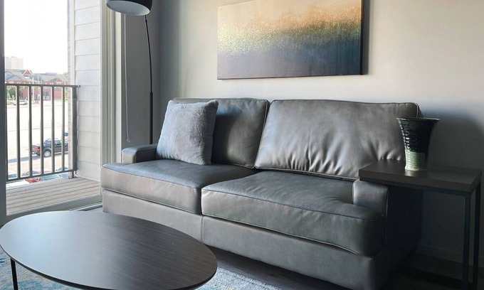 Downtown Omaha Apartment | Sleepover: Beautiful 1BD/1BA + Balcony- Downtown Omaha