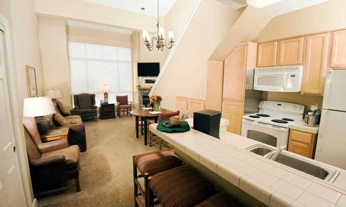 Kirkwood Condo | Slopeside Location + Shared Outdoor Hot Tub