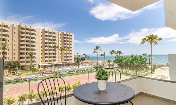 Carihuela Apartment | Sol Ocean House Block 3, Floor 1 - Beachfront, inside a hotel, sea views