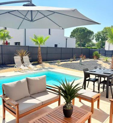 Teyran Villa | Somptueuse villa luxueuse piscine jacuzzi