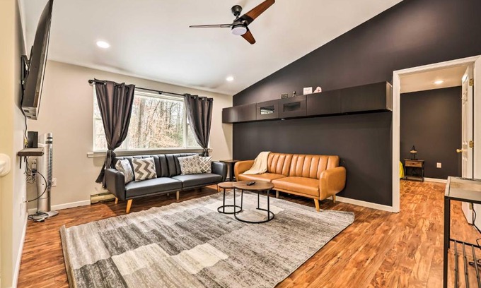 Tunkhannock Township House | Spacious Long Pond Home Game Room and Hot Tub!