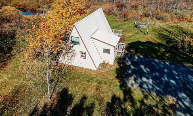Stamford Ski Chalet | Spacious Modern A-Frame w/Private Pond, Expansive Outdoors / Skiing / hiking!