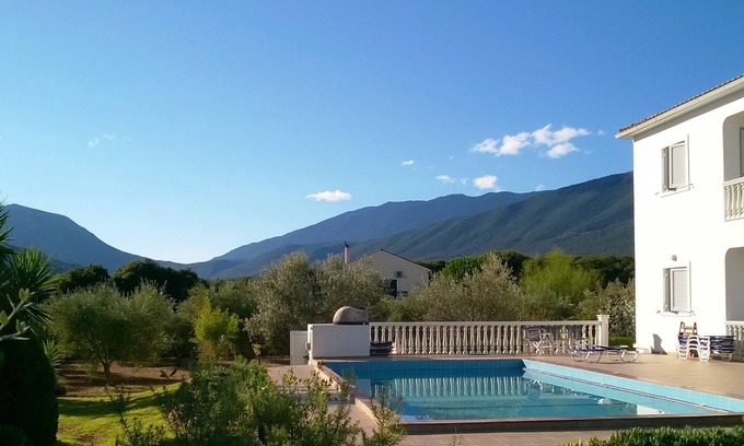 Sami Villa | Spacious secluded rural villa with private pool, panoramic views, AC sleeps 6-13