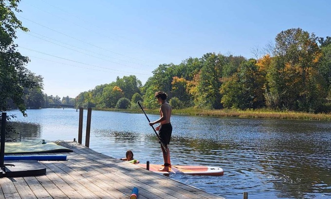 Washago Cottage | Spectacular Riverfront Cottage + Bunkie on Gravenhurst. Pet friendly