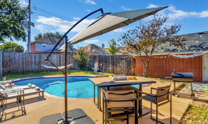 Lewisville House | Splash & Play Hideaway: Pool House + Game Room/Gym