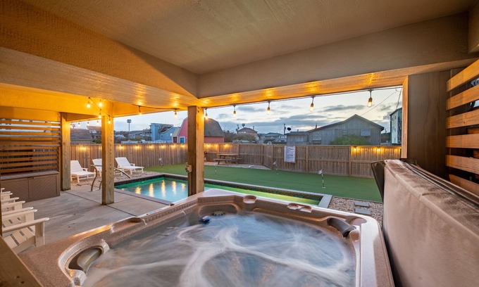 Sea Scape House | Steps to the Sand-Ocean Views-Hot Tub/Heated Pool-Putting Green-Coffee Bar