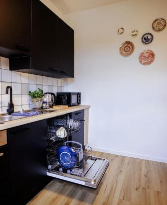 Weissenfels Apartment | Stilvolle Unterkunft für 4, WLAN - Küche, salt apartments