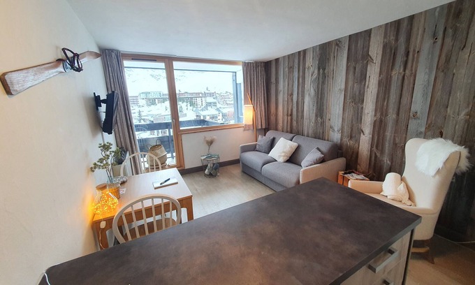 Le Lavachet Apartment | Studio 4 pers. 100m from the nearest chairlift, return on skis