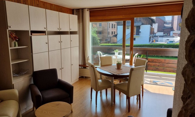 Morzine Apartment | Studio sleeps 4. Les Chevruls Taille de Mas du Grand Hotel.