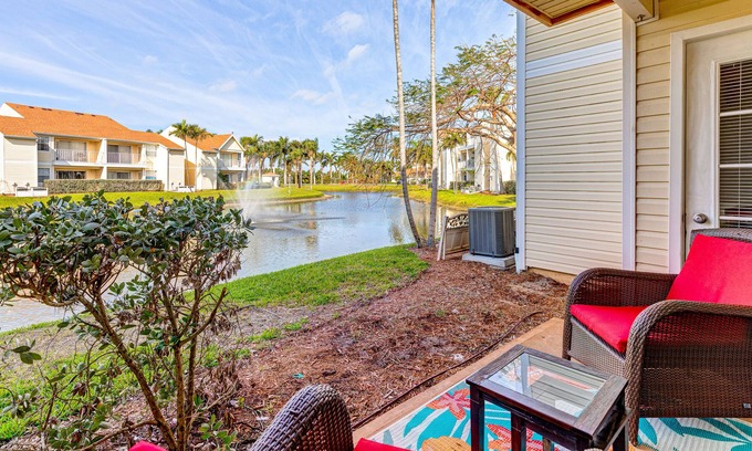 Ocean Side Village Apartment | Stunning dog-friendly apartment with hot tub, pool, W/D, fitness room, & kitchen