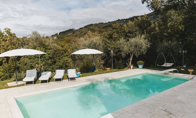 Castelnuovo Magra Villa | Stunning private villa with WIFI, A/C, private pool, TV, patio, panoramic view and parking