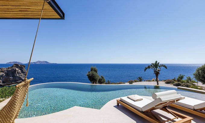 Vizari Villa | Stunning sea views, access to a private cove, hot tub!