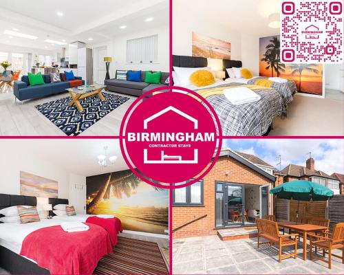Sheldon House | Stunning Solihull Long Stays - 4 Bedrooms with 7 Separate Beds, 2 Baths, Garden & Driveway by Birmingham Contractor Stays
