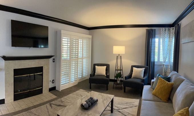 Yorba Linda Condo | Stylish 2 bdrm Condo w/fireplace. Lux King Suite.