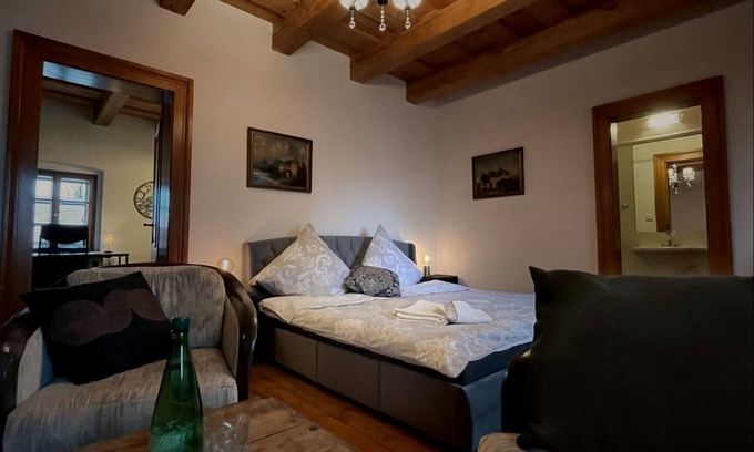 Trebonice Apartment | Stylish 2 bedroom apartment with historical atmosphere and private sauna/hot tub