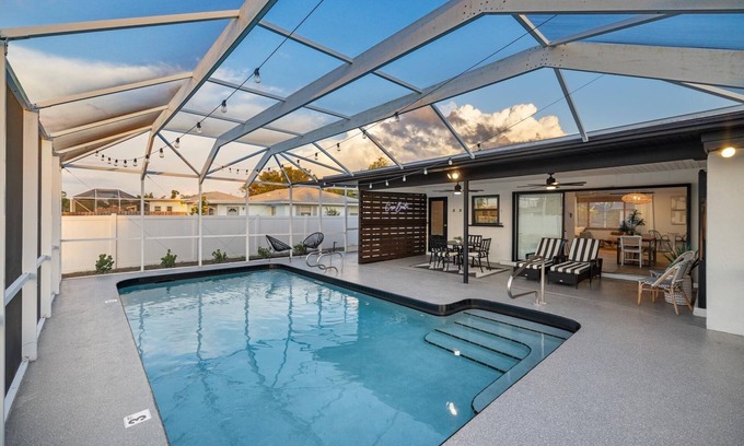 Port Charlotte - Charlotte Harbor House | Stylish retreat with Heated Saltwater Pool Beautiful home near Charlotte Harbor!
