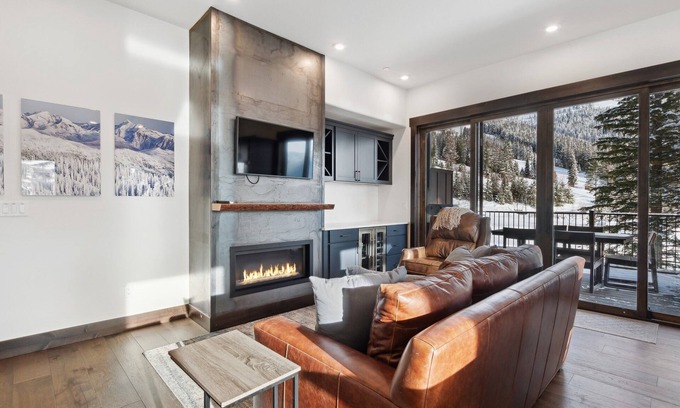Whitefish Ski Chalet | Summer Stays Available! Stunning chalet off chair 3! Private hot tub, ski locker & fitness cente