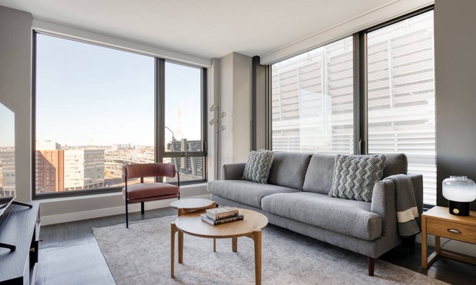 West End Apartment | Sunlit North Station 1BR w/W/D & Gym, nr TD Garden, by Blueground