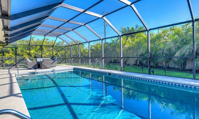 Trafalgar House | Sunny 3 BR Private Pool Retreat in Cape Coral Near Golf, Dining & Beaches