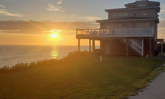 Cape Charles House | Sunset Serenity: 3500 sqft Waterfront Oasis On Private Beach - Sleeps 16