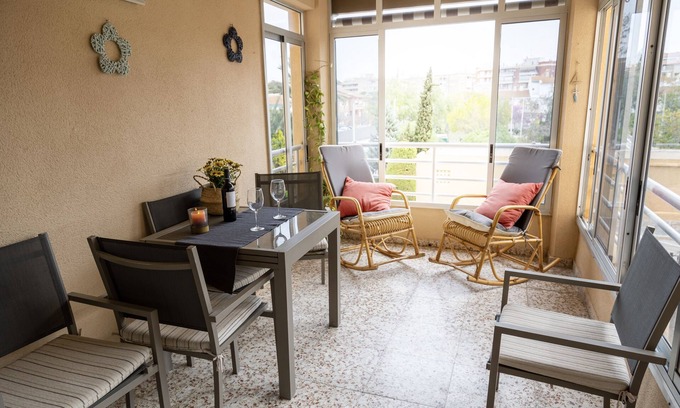 Santa Pola Apartment | Swimming pool, tennis, parking wifi 100 mts from the beach. Centrally located. Suitable for pets. AACC