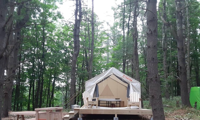 Middleburgh RV Rental | Tentrr Signature Site - Forest Farm Waterfall Camp Site