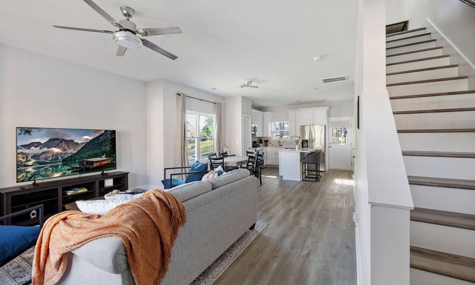 Kannapolis House | The Briar ~ Sleek 3BR New Home Walk to DT w/Outdoor Area