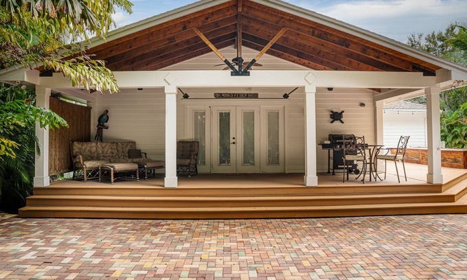 North River Shores House | The Coastal Craftsman ~ Porches Palms & Hammocks