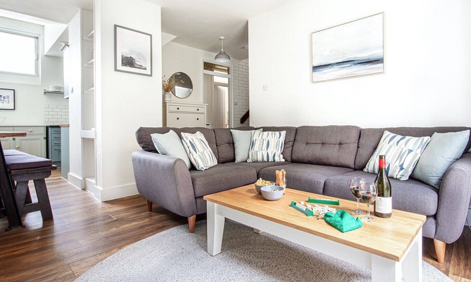 Kingsand Cottage | The Courtyard, Kingsand' small walk to the beach!