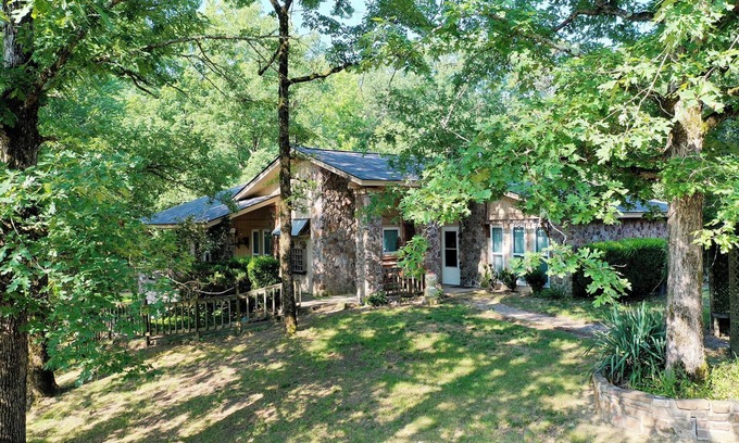 Mount Ida House | The Grotto - Family-sized retreat on 10 acres of pristine forest. Pet friendly!