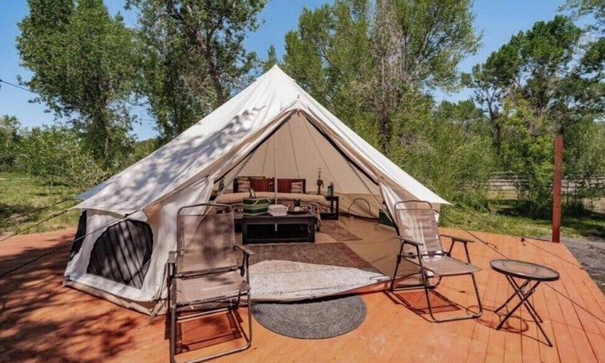 Idaho Falls RV Rental | The Old Faithful Glamping YURT in Ririe Idaho
