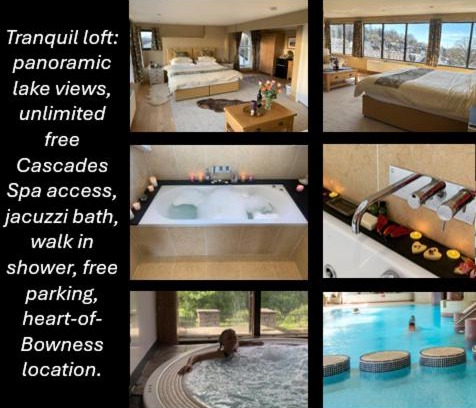 Bowness-on-Windermere House | The Penthouse Bowness Tranquil Loft Jacuzzi Bath & Complimentary Cascades Spa Membership