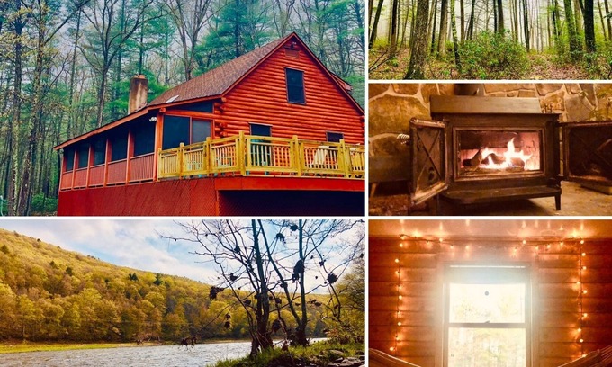 Pond Eddy Cabin | The Perfect Log Cabin on 8 acres of Private Woods