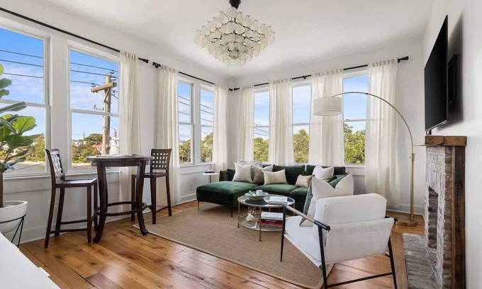 South of Broad Apartment | Top Floor & Lake Views! Stylish 2BR Downtown Condo