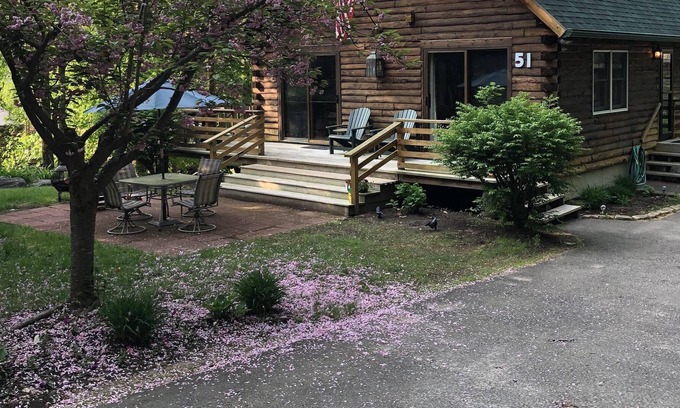 Meredith House | Top Notch Luxury Log Cabin with private beach boat slip. LONG TERM WINTER RENTAL