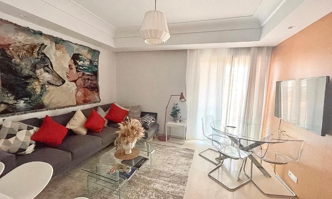 Casablanca Apartment | Tours végetales luxury condo in Anfa finance City