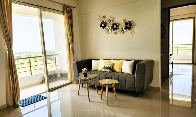 Nashik Apartment | Trinity Stays Nashik - Mountain view apartment close to Sula