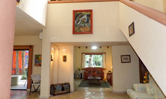 Playacar Fase II Villa | Tropical garden setting, 15 minute walk to 5th Ave, Cenote Style Pool!